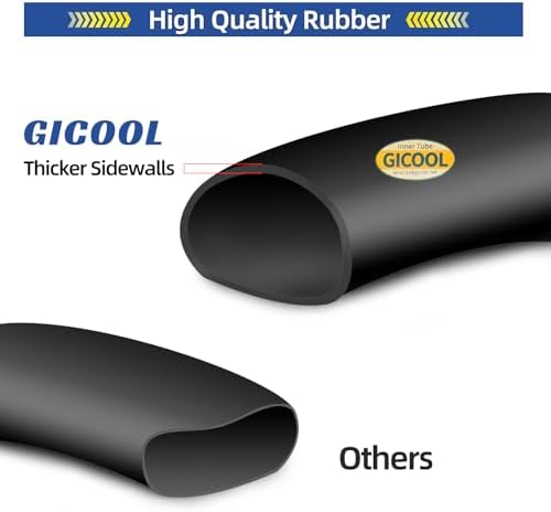GICOOL 2.80/2.50-4 Inner Tubes, 2 Pack with TR87 Valve Stem, Heavy-Duty Inner Tubes, Replacement Tubes for Wheelbarrows, Hand Trucks, Dollies, Lawn Mowers, Scooters, Go Karts