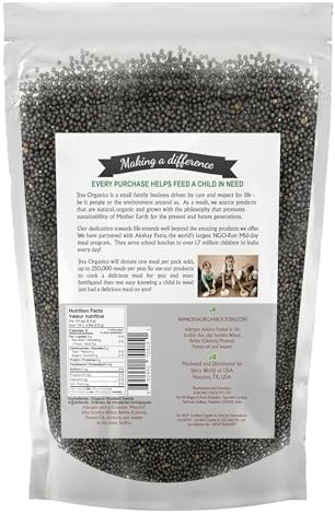 Jiva Organics Organic Black Mustard Seeds 7oz - Non-GMO, Gluten Free, Pungent & Aromatic Spice - 100% Raw & Natural
