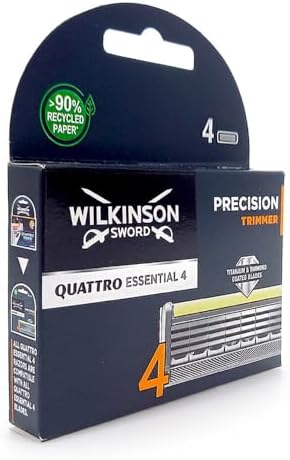 Wilkinson Sword Quattro Titanium Precision Razor Blades -Pack of 4