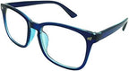 Oversize Style +1.75 Bifocal Reading Glasses Mens Womens Blue Frame Readers Eyeglasses Eyewear