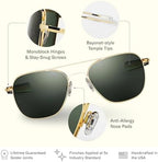 Randolph Eyewear Aviator Sunglasses for Women & Men – Non-Polarized & Polarized Lenses, 23k Gold UV Protection Sunglasses