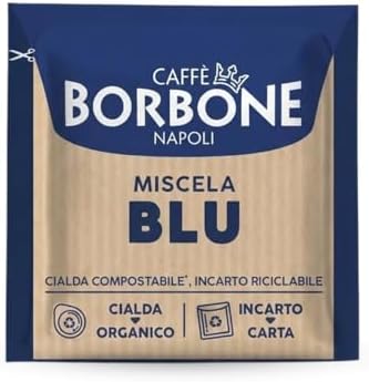 Caffè Borbone Espresso Paper Pods, Blue Blend, Balanced and Full-Bodied, Medium Roast ESE Pods, Authentic Italian Espresso - 50 Count