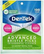 DenTek Deep Clean Bristle Picks, Removes Food & Plaque, 100 Count (Pack of 3)