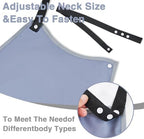 3 Pack Adult Bibs for Elderly Women Men Clothing Protector with Crumb Catcher Reusable Waterproof Adjustable