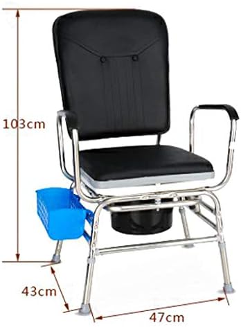 Deluxe 3 in 1 Bath Toilet Chair,Height Adjustable Bedside Commode Seat,with Padded Cushion Storage Basket,for Adults Handicap Elderly