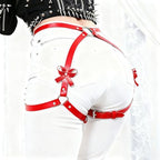 BAQOEYII Punk Leather Thigh Harness,Punk Waist Chain Belt for women's and girls' jewelry belt body chains for Halloween