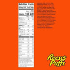 REESE'S PUFFS Breakfast Cereal, Chocolatey Peanut Butter Cereal, 11.5 oz