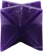 Amazing Gemstone Lepidolite Merkaba Crystal - 0.75 Inches Metaphysical Merkaba Star for Meditation - Energetic Tetrahedron Crystal and Healing Stones for Spiritual Growth and Healing (15-20mm)