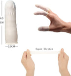 DJCIW 100PCS Disposable Latex Finger Cots,Medium Size, Fingertip Protector Gloves for Electronics Repair, Crafts, Medical Use and Industrial Applications,Thumb Covers for Finger Protection White