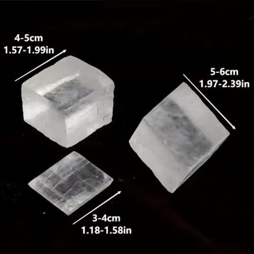 Natural Translucent Calcite Stone Mineral Crystal Specimen Office Desktop Decor Fragrance Expansion Stone Home Decor Raw Crystal (Approximately 1 Pound per Pack)