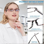 VIDEBLA 5 Pack Computer Reading Glasses Men and Women Anti Eyestrain Blue Light Blocking Glasses for Reading (5 Mix-2, 1.25)