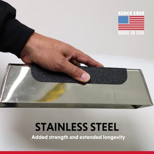 14" Non-Slip Contoured Stainless Steel Heliarc Mud Pan - Advance Equipment MFG Co. | Enhanced Grip for Professional Use | Model 14HRG | 100+ Years Family Owned USA Made