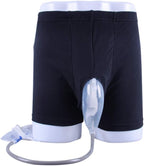 Wearable Urine Bag Incontinence Pants for Men, Washable with Urine Leg Bag and Silicone Urine Collector Catheter, Waistband Urine Replacement Collector,L