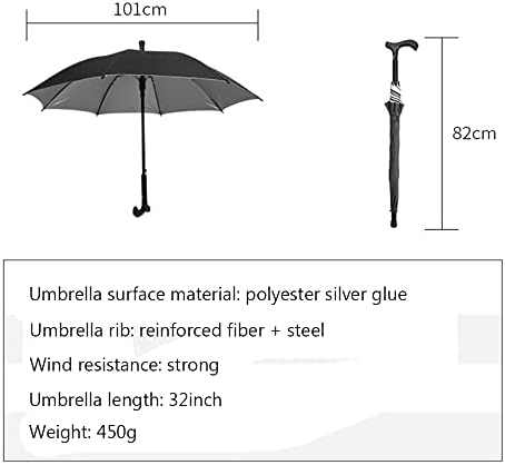 Walking Stick Umbrella Sun Umbrella Elderly Non-Slip Walking Stick Travel Multifunctional Walking Stick Umbrella Gift Walking Stick for Parents,A