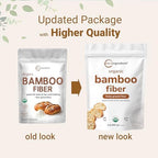 Organic Bamboo Fiber Powder, 2lbs | Keto Flour for Low-Carb Baking & Cooking | Low Calorie Flour | Rich in Silica, Prebiotics, & Minerals | Non-GMO, Keto Friendly, Gluten Free