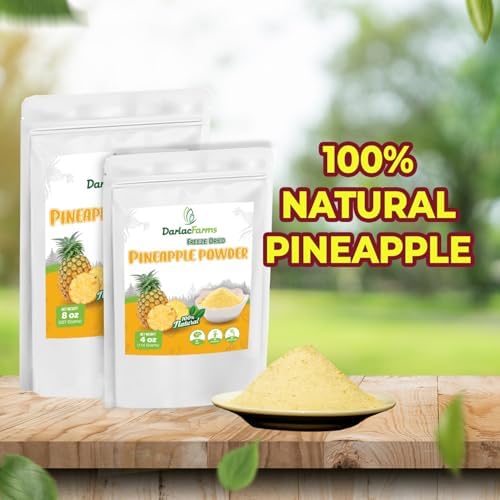 Freeze Dried Pineapple Powder 8Oz – 100% Real Fruit Powder, No Sugar Added, Vegan & Gluten-Free, Freeze Dried Fruit Powder for Smoothies, Drinks & Baking