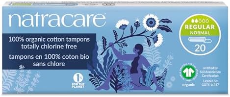 NATRACARE Organic All Cotton - Regular - Non-Applicator Tampons, 20 Count