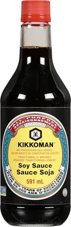 Kikkoman Soy Sauce – Traditionally Brewed, Healthy and Authentic, Gluten-Free, Pleasant Smell, Ideal for Seasoning Different Cuisines – 20 Oz, Pack of 1