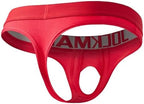 JOCKMAIL Men’s Thong Underwear Sexy Thong Athletic Supporter Cutout Breathable Underwear for Gym Club Party Daily Wear