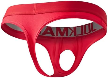 JOCKMAIL Men’s Thong Underwear Sexy Thong Athletic Supporter Cutout Breathable Underwear for Gym Club Party Daily Wear
