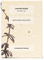 Juniper Ridge White Sage & Wild Mint Botanical Tea - Earthy, Herbal, & Bright Mint Notes - Vegan, Caffeine Free & Gluten Free - 20 Unbleached Teabags