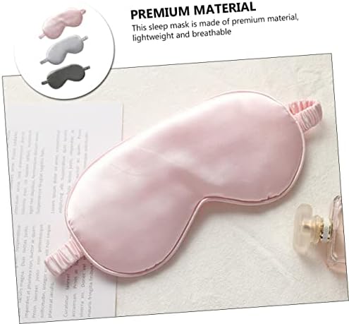 KOMBIUDA 3pcs Breathable Silk Eye Mask Two-sided Sleeping Blindfold for Men Women Light-blocking Soft and Comfortable for Travel and Relaxation