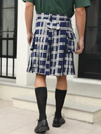 Mens Utility Kilt Pin Scottish Tartan Apparel Black & Irish Hybrid Royal Stewart Pockets Kilts