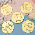 Father's Day Cupcake Toppers, 30pcs Gold Happy Father's Day Cake Topper Cake Party Art Fonts Decorations (Style2)