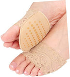 FOMIYES 2pair Lace Forefoot Cushions Invisible Half Insoles for High Heels Khaki Pressure Relief and Comfort for Women Footwear