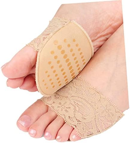 FOMIYES 2pair Lace Forefoot Cushions Invisible Half Insoles for High Heels Khaki Pressure Relief and Comfort for Women Footwear