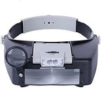 Head Magnifier Jewelers with LED Light Illuminated Helmet Magnifying 1.5X 3X 6.4X 8.3XTools for Watch Repair, Precision Work Reading Aid
