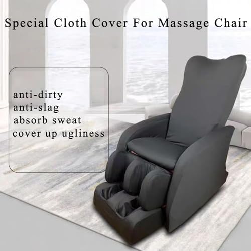 Full Body Shiatsu Massage Chair Protective Cover,Massage Chair Zero Gravity Full Body Stretch Fabric Cover Reclining Massage Chair Cover Pet Protector,Gray,lower body