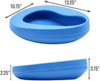 DMI Bedpan for Bariatric Adults with No Spill or Splash Design, FSA/HSA Eligible, Blue
