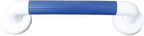Aidapt Blue Safety 300mm (12") Ribbed UPVC Plastic Grab Bar with Support Rail Aid