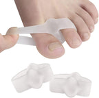 Gel Big Toe Separators, 3 Pairs Soft Silicone Big Toe Corrector Toe Spacer, Double Loop Toe Separator Hammer Toe Overlapping Toes Straightener Sleeves for Big Toe Alignment Bunion Foot Pain Relief (L)