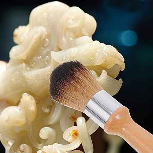 Vaguelly Statue Cleaning Brush with Wooden Handle Figurines Model Cleaner Dusting Brush for Figures Statues Musical Instrument