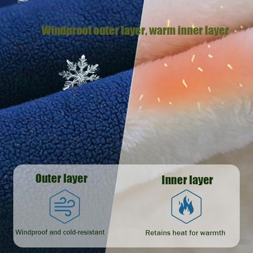 Hooded Warm Wheelchair Blanket Poncho – Fleece-Lined Cold-Proof Wheelchair Shawl for Adults, Elderly & Mobility Impaired, Winter Thermal Cloak for Outdoor Comfor Gray