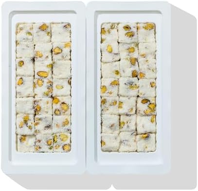 Meşhur Safranbolu Lokumcusu Turkish Delight Pistachios: Gourmet Candy & -Snack Lovers, Turkish Delight Candy Gift Box, Covered in Coconut (11.3 oz)