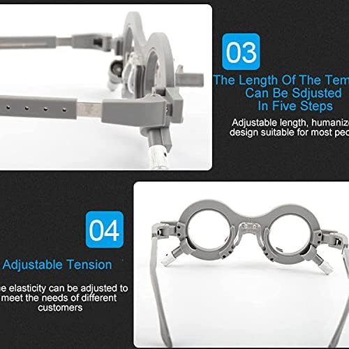 Optical Optic Trial Lens Frame Nylon Optical Trial Lens Frame， Professional Optical Optic Eye Optometry Test Trial Lenses Frame For Opticians Hospitals Schools，PD 52, 54, 56, 58, 60, 62, 64, 66, 68, 7