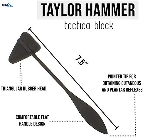 SURGICAL ONLINE Taylor Tomahawk Percussion Reflex Hammer for Neurological Examination (Black)