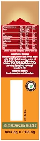 Kenco Cappuccino Instant Coffee Sachets 8x14.8g (Pack of 5, Total 40 Sachets, 592g)