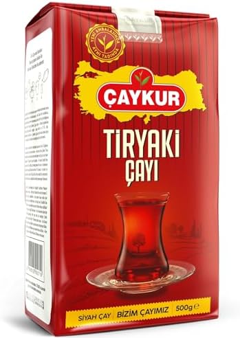 ÇAYKUR Tiryaki Turkish Black Tea, Strong Brew, Deep Reddish Color & Full-Bodied Flavor, High-Grown Tea Leaves, Loose Leaf Natural Tea 500g / 17.6 oz