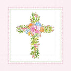 IHR Ideal Home Range Cocktail Napkins Disposable 3-Ply Paper Party Napkin Pack, 5" x 5", Easter Cross, 20-Count