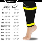Mojo Compression Socks Footless for Women and Men 20-30mmHg - Extra Wide Plus Size Calf Sleeve - A604