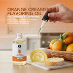 Dolce Flav Orange Creamsicle Extract - 2 Ounce Oil-Soluble Kosher, Sugar-Free, Concentrated Orange Creamsicle Flavor for Candy, Chocolates & Desserts, Includes Measured Dropper