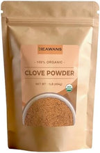 Heawans Organic Premium Grade Clove Ground, Food Grade Aluminium Foil Kraft Paper Pouch (16 OZ)
