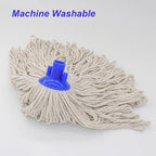 Cotton String Screw on Mop Replacement Head Compatible with All Standard US Threading Pole (Acme 3/4 inch Thread) - 2 PCS