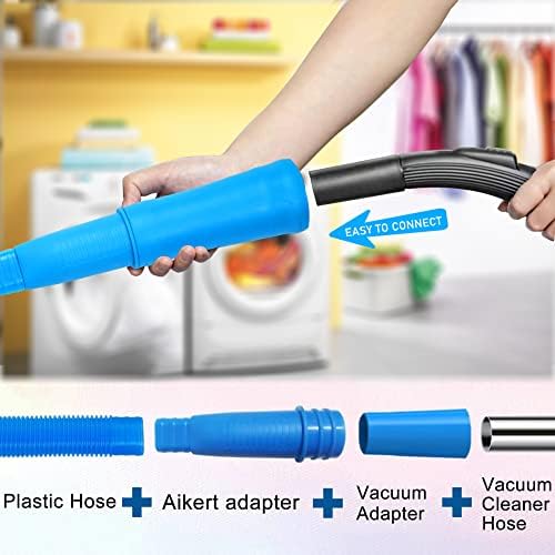 Dryer Vent Cleaner Kit Vacuum Attachment Hose and Dryer Lint Brush Vent Trap Cleaner for Cleaning Dryer Lint Remover/Blue