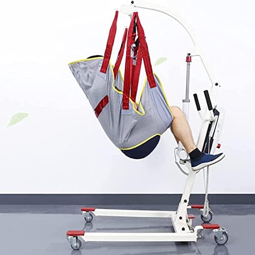 Toileting Hoist Sling, Full Body Patient Lift Sling, Universal Mesh Bath Patient Lifting Hoist Sling with Head Support, for Disabled, 507 Lb