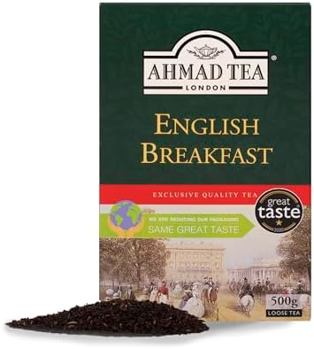 Ahmad Tea Black Tea, English Breakfast Loose Leaf, 500 Gram Box